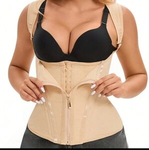 NWT Open Bust Zipper Corset Shaper Tank Top